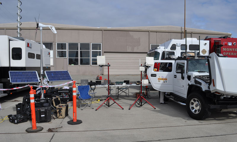 Ready to deploy at a moment’s notice, NPS’ Hastily Formed Networks team has developed a self-contained Emergency Operations Center, which can be transported in airline-checkable luggage and used as mobile communications center in disaster and emergency response efforts worldwide.