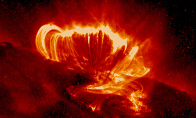 Solar flares were just some of the activity recorded by the TRACE spacecraft before it was slated to be decommissioned earlier this year. NPS teamed up with NASA and Draper Laboratory to use the craft as a test bed for a series of optimal slew maneuvers.