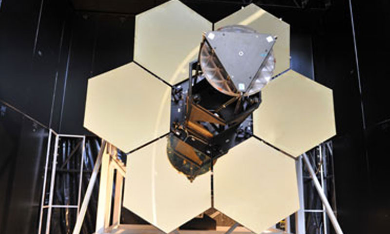 The National Reconnaissance Office’s Segmented Mirror Space Telescope – a state-of-the-art experimental testbed for space-imaging education and research, was officially received by its new home, the Naval Postgraduate School’s Spacecraft Research and Design Center, Jan. 12.  The lightweight segmented-mirror telescope represents a quantum leap in the research and educational capabilities of the NPS Spacecraft Research and Design Center.