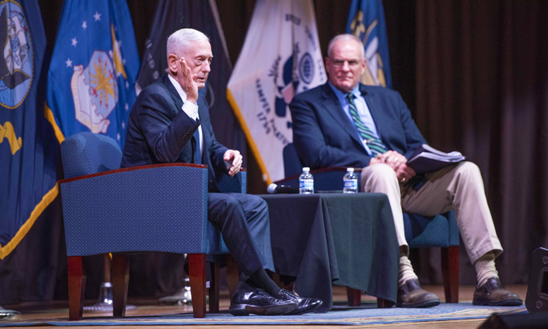 Former SECDEF Mattis Talks About Leadership, Democracy During NPS Guest Lecture