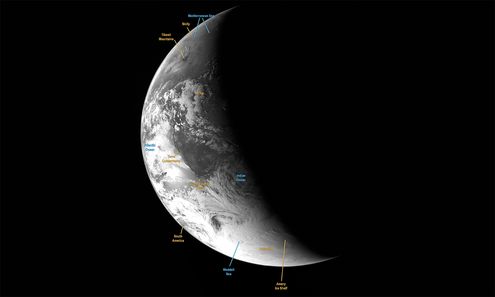 NPS Student Captures Unique Photo of Earth Using Lunar Reconnaissance Orbiter