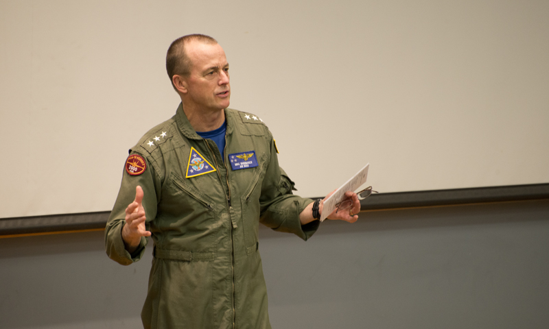 Navy's Air Boss Addresses NPS Aviation Community