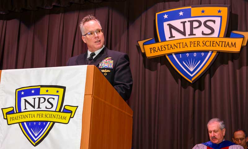 Navy’s cyber chief, NPS alumnus emphasizes adaptive leadership to Fall grads