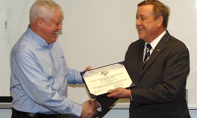 Financial Management Grad, Conrad Chair Honored with NPS Distinguished Alumnus Award