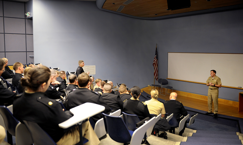 Navy’s Cyber Commander Addresses NPS Information Dominance Corps Students