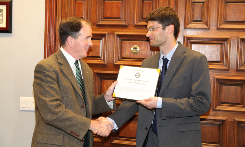 EUCOM Recognizes NPS Professor, Student for Humanitarian Assistance Research