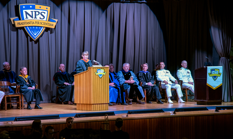 Former NPS President Tighe Returns to Honor Spring Quarter Grads