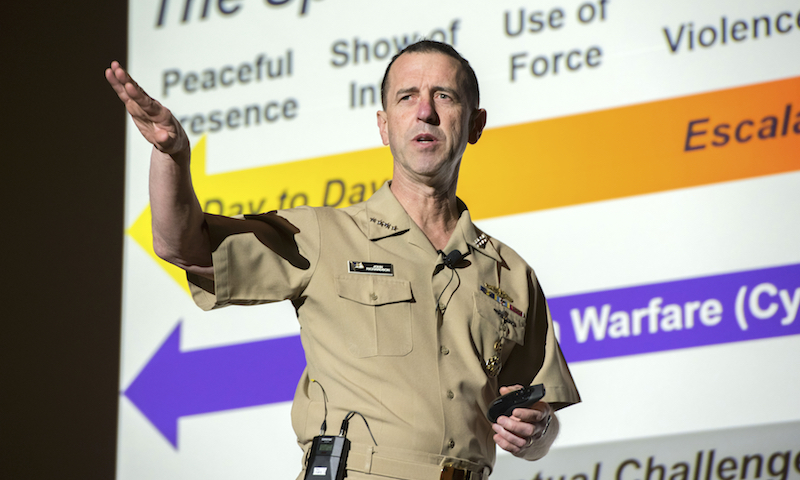 Chief of Naval Operations shares vision of maritime superiority with NPS