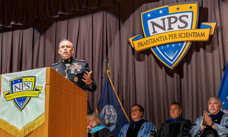 USMC Deputy Commandant for Information Honors NPS Winter Quarter Graduates