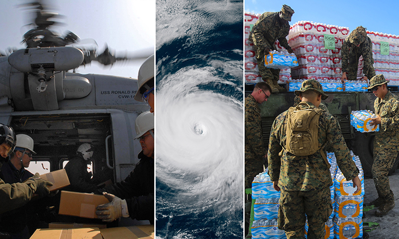 The U.S. Navy and Marine Corps responding to both natural and man-made disasters
