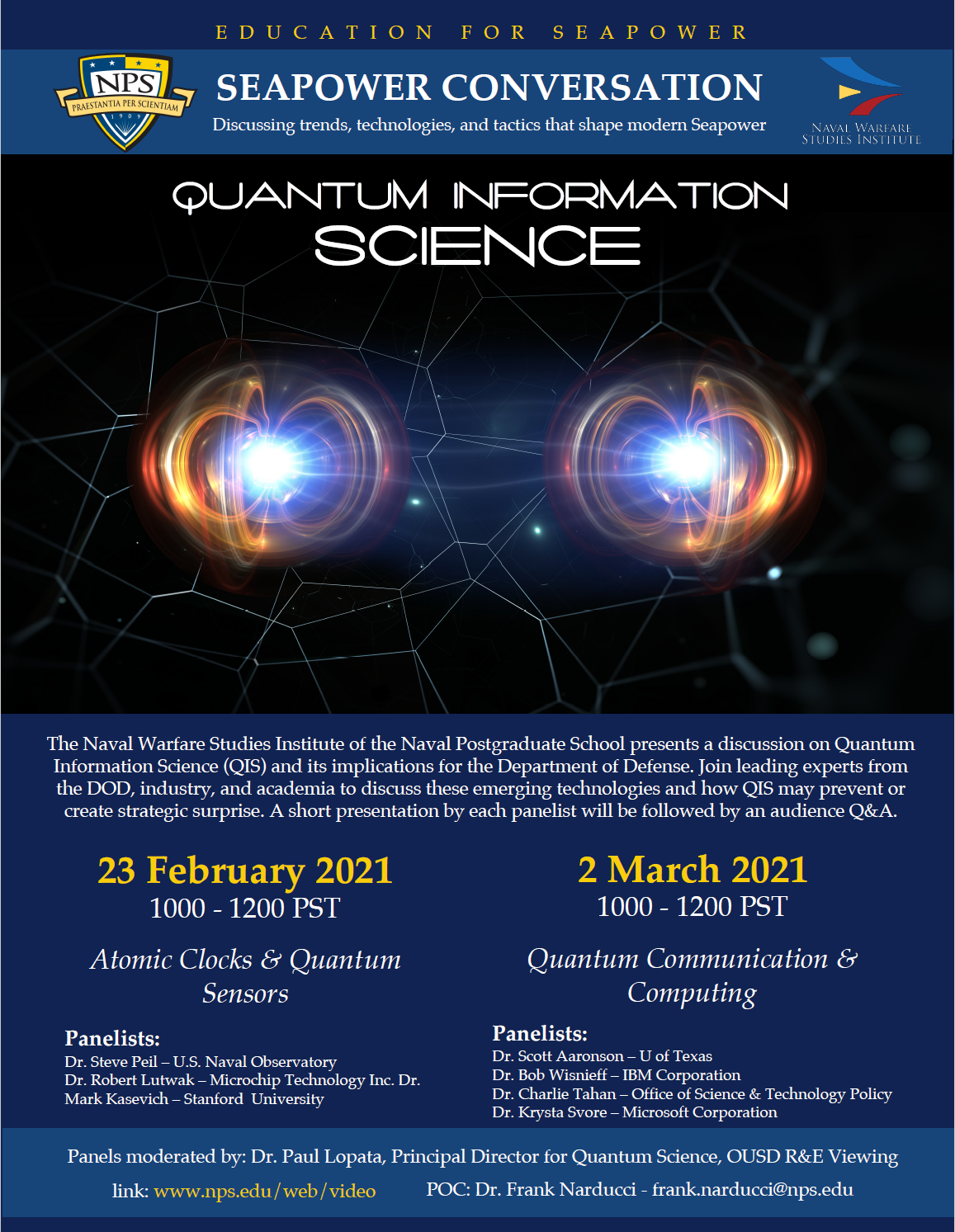 Seapower Conversation Quantum Communications Computing Nwsi Naval Postgraduate School